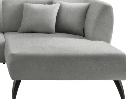 Home affaire Ecksofa »Lazio modern und bequem, schmale Armlehnen, tolle Detailverarbeitung« Holzfußfarbe wählbar, inkl. 4x Zierkissen