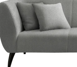 Home affaire Ecksofa »Lazio modern und bequem, schmale Armlehnen, tolle Detailverarbeitung« Holzfußfarbe wählbar, inkl. 4x Zierkissen
