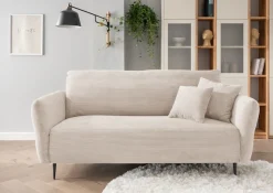 Home affaire Ecksofa »Lazio modern und bequem, schmale Armlehnen, tolle Detailverarbeitung« zwei verschiedene Fußfarben wählbar