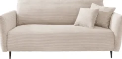 Home affaire Ecksofa »Lazio modern und bequem, schmale Armlehnen, tolle Detailverarbeitung« zwei verschiedene Fußfarben wählbar