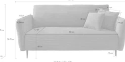 Home affaire Ecksofa »Lazio modern und bequem, schmale Armlehnen, tolle Detailverarbeitung« zwei verschiedene Fußfarben wählbar