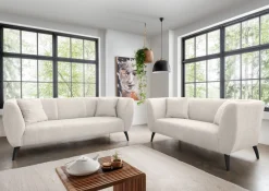 Home affaire Ecksofa »Lazio modern und bequem, schmale Armlehnen, tolle Detailverarbeitung« zwei verschiedene Fußfarben wählbar