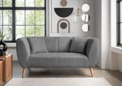 Home affaire Ecksofa »Lazio modern und bequem, schmale Armlehnen, tolle Detailverarbeitung« zwei verschiedene Fußfarben wählbar