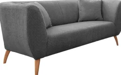 Home affaire Ecksofa »Lazio modern und bequem, schmale Armlehnen, tolle Detailverarbeitung« zwei verschiedene Fußfarben wählbar