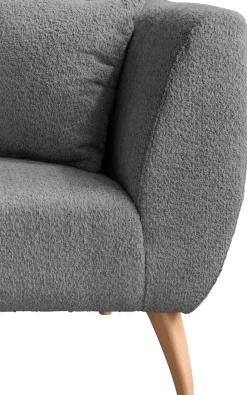Home affaire Ecksofa »Lazio modern und bequem, schmale Armlehnen, tolle Detailverarbeitung« zwei verschiedene Fußfarben wählbar