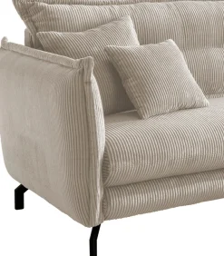 Home affaire Ecksofa »Lazio modern und bequem, schmale Armlehnen, tolle Detailverarbeitung« zwei verschiedene Fußfarben wählbar