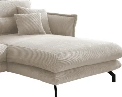 Home affaire Ecksofa »Lazio modern und bequem, schmale Armlehnen, tolle Detailverarbeitung« zwei verschiedene Fußfarben wählbar
