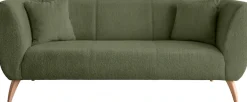 Home affaire Ecksofa »Lazio modern und bequem, schmale Armlehnen, tolle Detailverarbeitung« zwei verschiedene Fußfarben wählbar