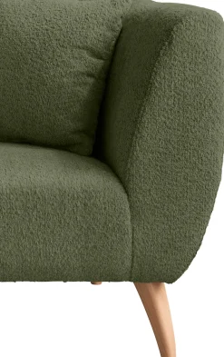 Home affaire Ecksofa »Lazio modern und bequem, schmale Armlehnen, tolle Detailverarbeitung« zwei verschiedene Fußfarben wählbar