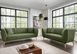 Home affaire Ecksofa »Lazio modern und bequem, schmale Armlehnen, tolle Detailverarbeitung« zwei verschiedene Fußfarben wählbar