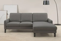 Home affaire Ecksofa »Lecce, L-Form, Federkernpolsterung, Breite 224 cm« inkl. saugroboterfreundliche Höhe & schmale Armlehnen