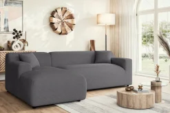 Home affaire Ecksofa »LILLIANA Designsofa, L-Form mit Recamiere rechts/links bestellbar« L-Form mit Wellenunterfederung, Maße B/T/H: 256/160/76 cm