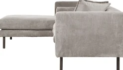 Home affaire Ecksofa »Lillibeth L-Form Designsofa, Maße B/T/H: 240/173/83 cm« Zierkissen als Wendekissen, in Samtoptik oder Cord