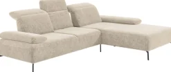 Home affaire Ecksofa »Liora, L-Form mit verstellbarem Kopfteil, Breite 291 cm« klappbare Armlehne, Tonnentaschenfederkern&saugroboterfreundliche Höhe