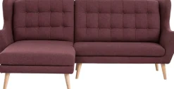 Home affaire Ecksofa »Louanne, L-Form« mit Holzfüßen
