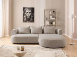 Home affaire Ecksofa »LUSSAC L-Form Design-Sofa mit Zierkissen, Maße B/T/H: 257/159/78 cm« hoher Sitzkomfort und modernes Design, Sofa ohne Bettfunktion