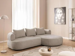 Home affaire Ecksofa »LUSSAC L-Form Design-Sofa mit Zierkissen, Maße B/T/H: 257/159/78 cm« hoher Sitzkomfort und modernes Design, Sofa ohne Bettfunktion