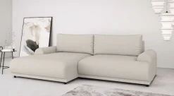 Home affaire Ecksofa »Marsby, mit Bettfunktion und Bettkasten, Maße: B/H/T 242/65/145 cm« L-Form mit Wellenunterfederung, Recamiere links oder rechts bestellbar