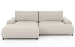 Home affaire Ecksofa »Marsby, mit Bettfunktion und Bettkasten, Maße: B/H/T 242/65/145 cm« L-Form mit Wellenunterfederung, Recamiere links oder rechts bestellbar