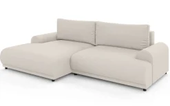 Home affaire Ecksofa »Marsby, mit Bettfunktion und Bettkasten, Maße: B/H/T 242/65/145 cm« L-Form mit Wellenunterfederung, Recamiere links oder rechts bestellbar