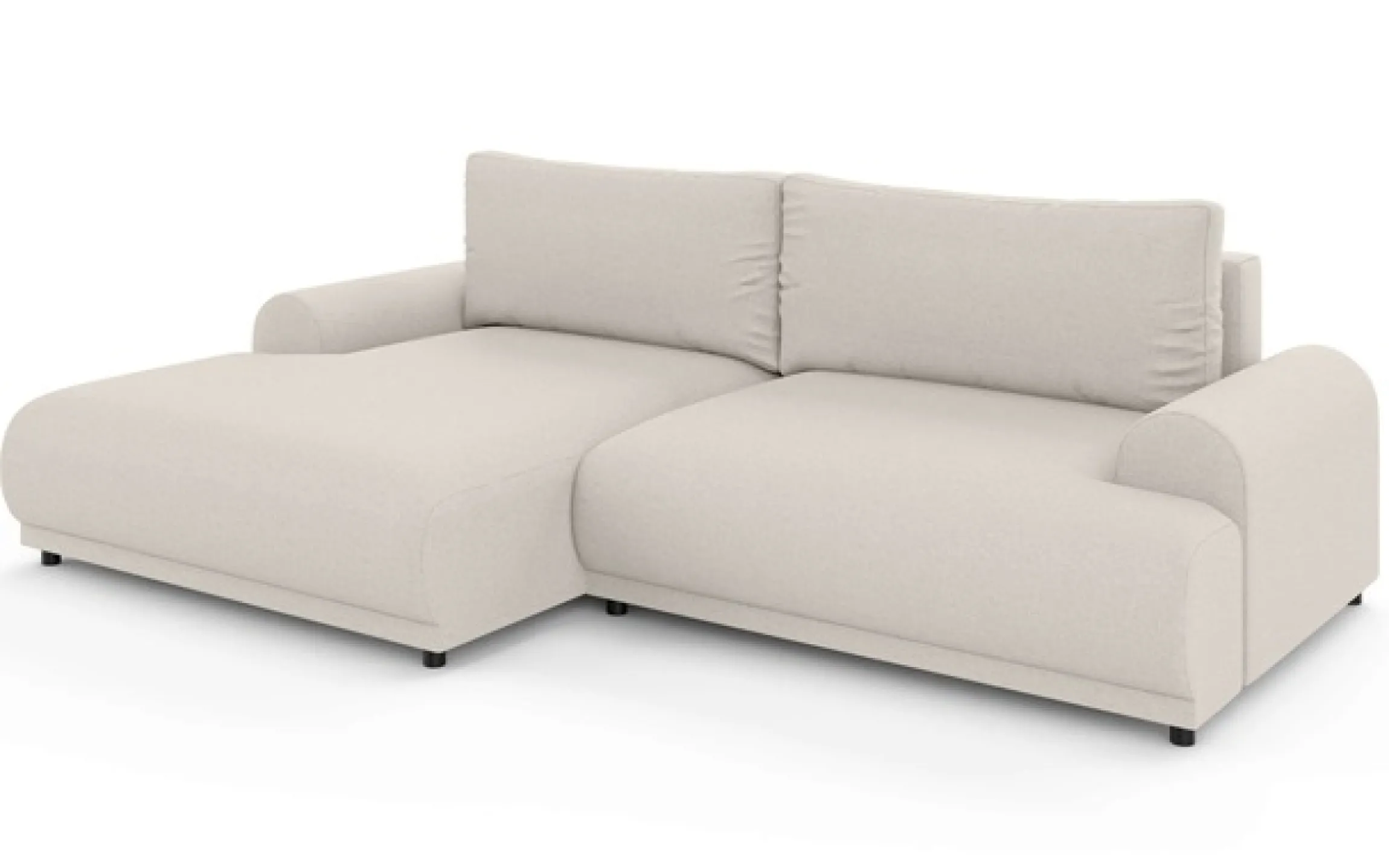Home affaire Ecksofa »Marsby, mit Bettfunktion und Bettkasten, Maße: B/H/T 242/65/145 cm« L-Form mit Wellenunterfederung, Recamiere links oder rechts bestellbar