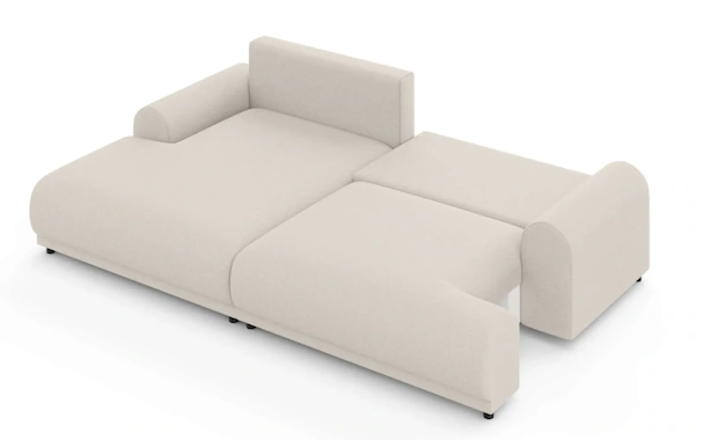 Home affaire Ecksofa »Marsby, mit Bettfunktion und Bettkasten, Maße: B/H/T 242/65/145 cm« L-Form mit Wellenunterfederung, Recamiere links oder rechts bestellbar