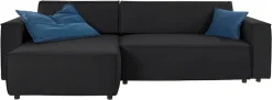 Home affaire Ecksofa »Marva L-Form, B: 282 cm« Schlaffunktion, Bettkasten & 2 Zierkissen, Federkern