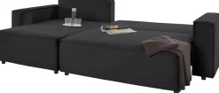 Home affaire Ecksofa »Marva L-Form, B: 282 cm« Schlaffunktion, Bettkasten & 2 Zierkissen, Federkern