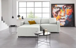 Home affaire Ecksofa »Marva 3tlg. L-Form« beide Armlehnelemente ausziehbar für Bettfunktion, mit Bettkasten