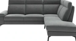 Home affaire Ecksofa »Nalani, optionaler Sitzauszug, Breite: 252 cm« Komfortabler Federkernsitz, großzügige Ecke, klappbare Armlehne
