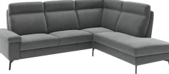Home affaire Ecksofa »Nalani, optionaler Sitzauszug, Breite: 252 cm« Komfortabler Federkernsitz, großzügige Ecke, klappbare Armlehne
