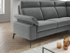 Home affaire Ecksofa »Nalani, optionaler Sitzauszug, Breite: 252 cm« Komfortabler Federkernsitz, großzügige Ecke, klappbare Armlehne