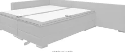 Home affaire Ecksofa »Night & Day L-Form, B: 321 cm, mit Dauer-Schlaffunktion 180x200 cm« Schlaffunktion, Bettkasten, Topper & 3 Zierkissen, Boxspringbett Cord