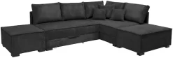 Home affaire Ecksofa »Night & Day L-Form, B: 316 cm mit Dauer-Schlaffunktion 180x200 cm« Set: Sofa & Hocker, Schlaffunktion, Bettkasten & Kissen, Boxspringbett