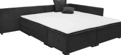 Home affaire Ecksofa »Night & Day L-Form, B: 316 cm mit Dauer-Schlaffunktion 180x200 cm« Set: Sofa & Hocker, Schlaffunktion, Bettkasten & Kissen, Boxspringbett