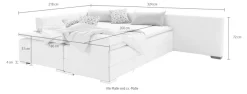 Home affaire Ecksofa »Night & Day L-Form, B: 324 cm, Dauer-Schlaffunktion und Armlehne« Schlaffunktion & Bettkasten, Boxspringbett 180x200 cm