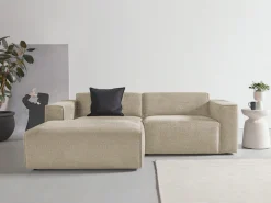 Home affaire Ecksofa »Noord mit Kedernaht, Breite 234 cm, L-Form« Cord, Struktur, Webstoff, mit Wellenunterfederung, Massivholzrahmen