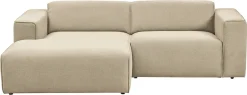 Home affaire Ecksofa »Noord mit Kedernaht, Breite 234 cm, L-Form« Cord, Struktur, Webstoff, mit Wellenunterfederung, Massivholzrahmen
