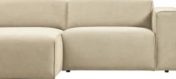 Home affaire Ecksofa »Noord mit Kedernaht, Breite 234 cm, L-Form« Cord, Struktur, Webstoff, mit Wellenunterfederung, Massivholzrahmen