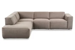 Home affaire Ecksofa »Noord mit Kedernaht, Breite 282 cm, L-Form« Webstoff, mit Wellenunterfederung, Massivholzrahmen