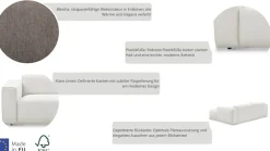 Home affaire Ecksofa »Noord mit Kedernaht, Breite 282 cm, L-Form« Webstoff, mit Wellenunterfederung, Massivholzrahmen