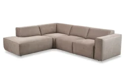 Home affaire Ecksofa »Noord mit Kedernaht, Breite 282 cm, L-Form« Webstoff, mit Wellenunterfederung, Massivholzrahmen