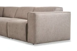 Home affaire Ecksofa »Noord mit Kedernaht, Breite 282 cm, L-Form« Webstoff, mit Wellenunterfederung, Massivholzrahmen