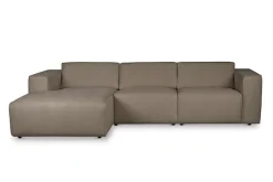 Home affaire Ecksofa »Noord mit Kedernaht, Breite 281 cm, L-Form« Cord, Struktur, Webstoff, mit Wellenunterfederung, Massivholzrahmen