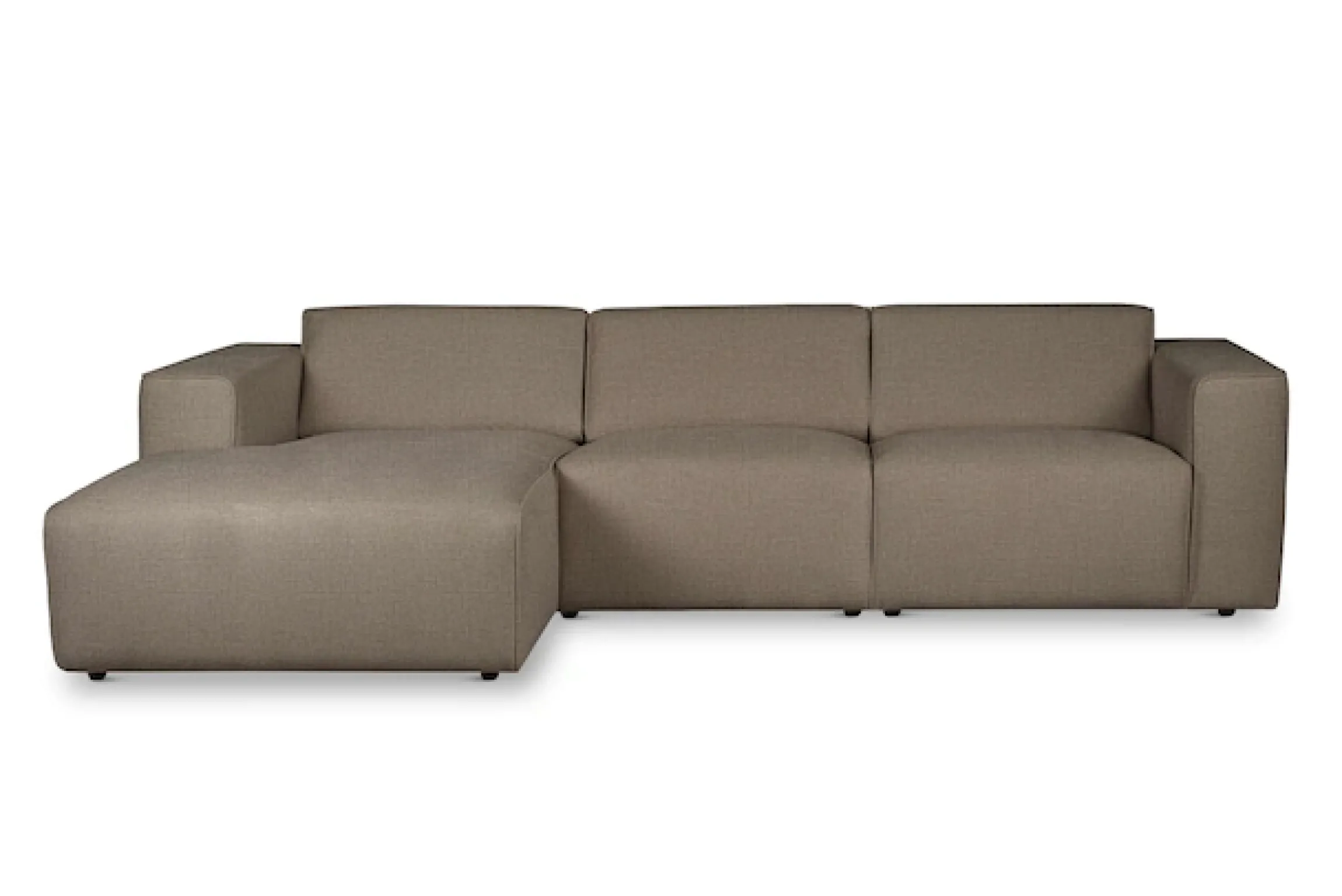 Home affaire Ecksofa »Noord mit Kedernaht, Breite 281 cm, L-Form« Cord, Struktur, Webstoff, mit Wellenunterfederung, Massivholzrahmen