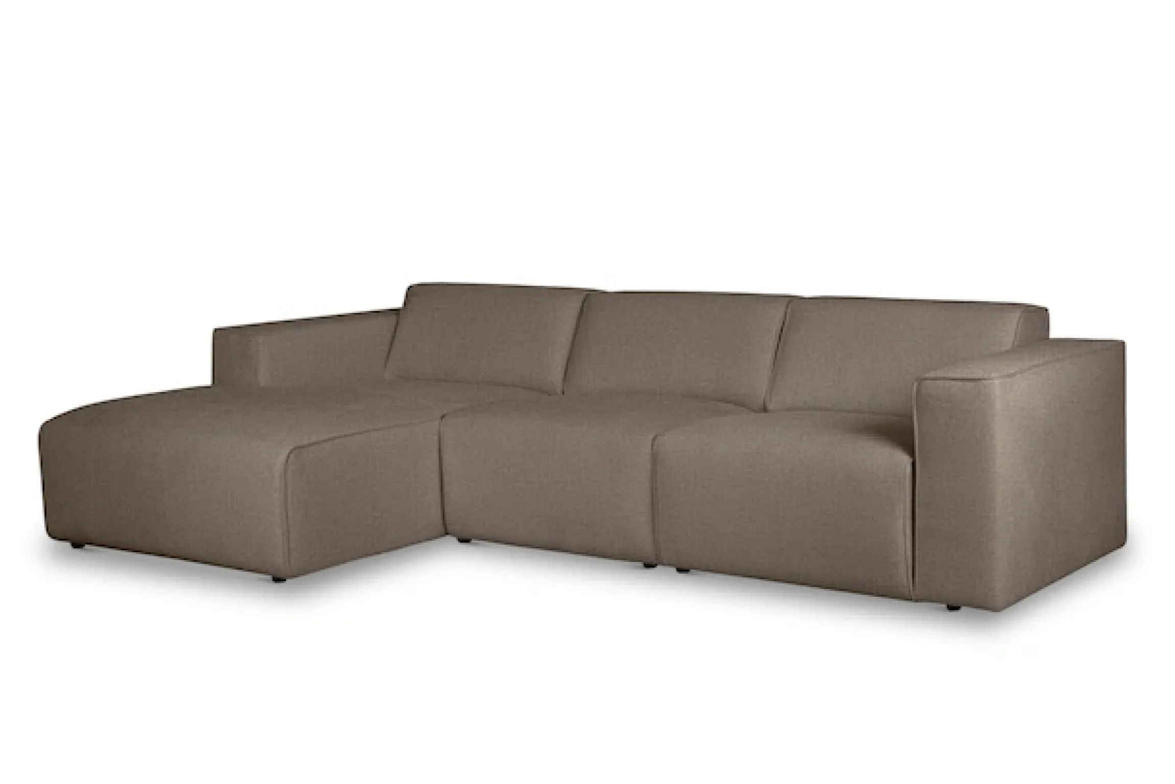 Home affaire Ecksofa »Noord mit Kedernaht, Breite 281 cm, L-Form« Cord, Struktur, Webstoff, mit Wellenunterfederung, Massivholzrahmen