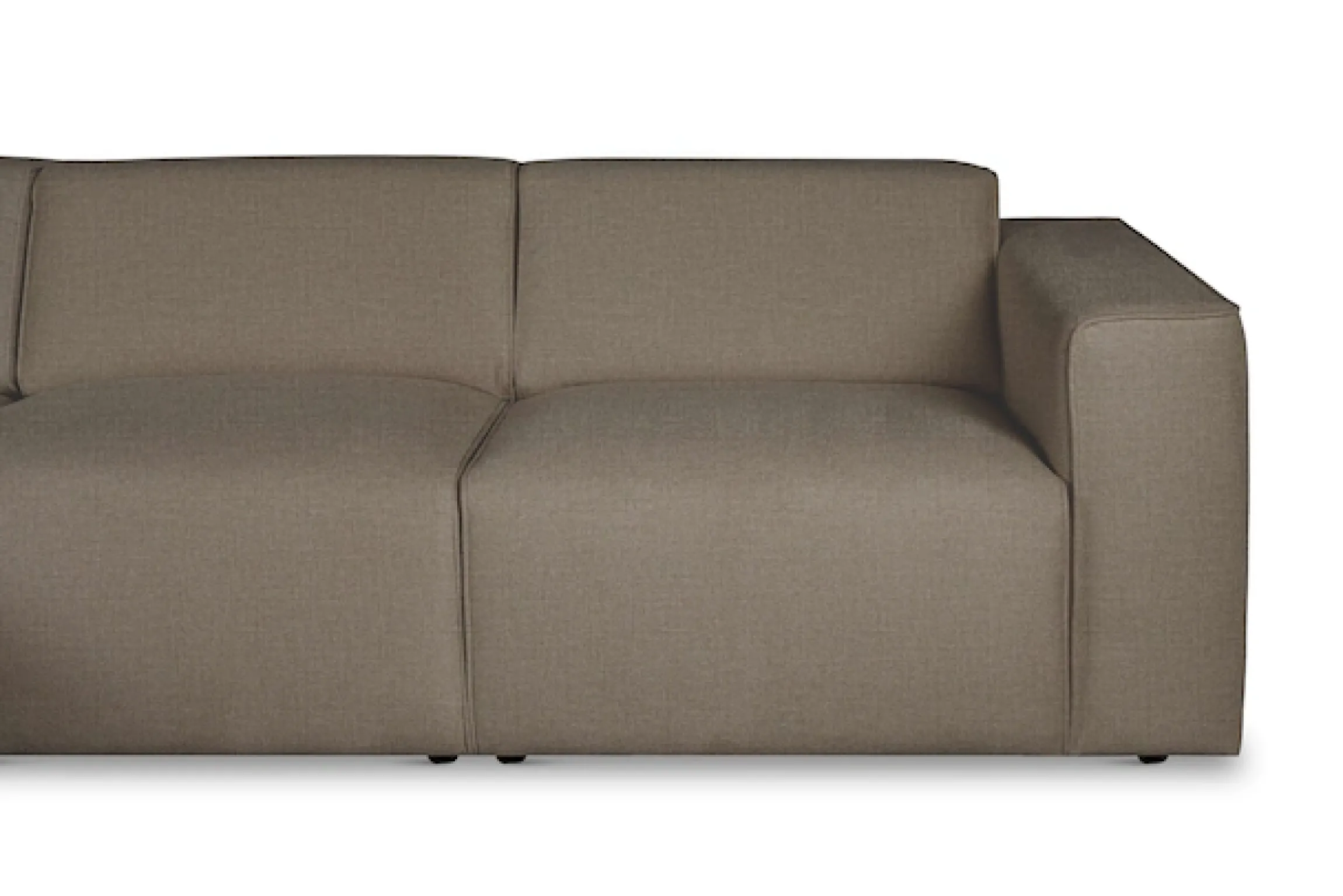Home affaire Ecksofa »Noord mit Kedernaht, Breite 281 cm, L-Form« Cord, Struktur, Webstoff, mit Wellenunterfederung, Massivholzrahmen