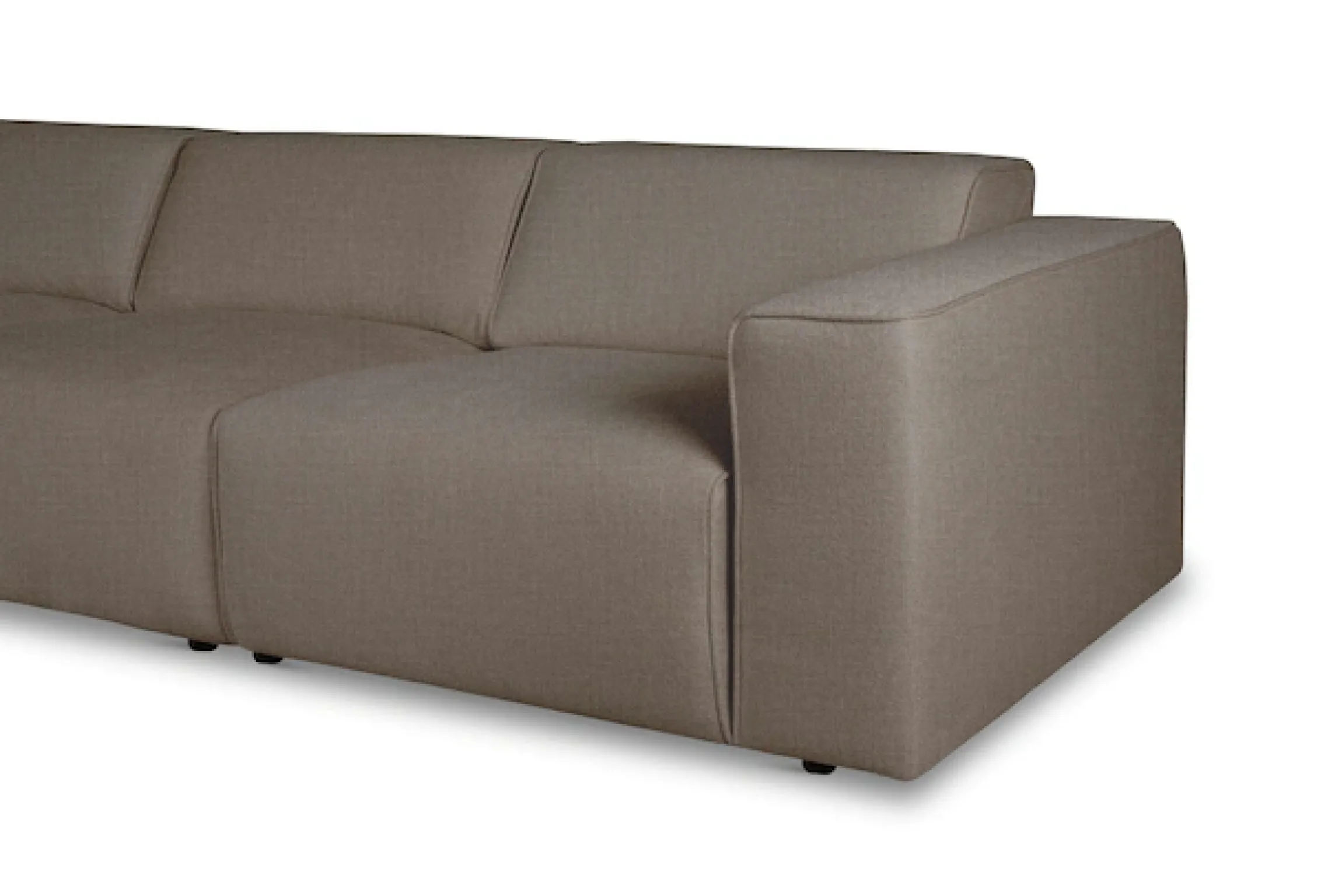 Home affaire Ecksofa »Noord mit Kedernaht, Breite 281 cm, L-Form« Cord, Struktur, Webstoff, mit Wellenunterfederung, Massivholzrahmen
