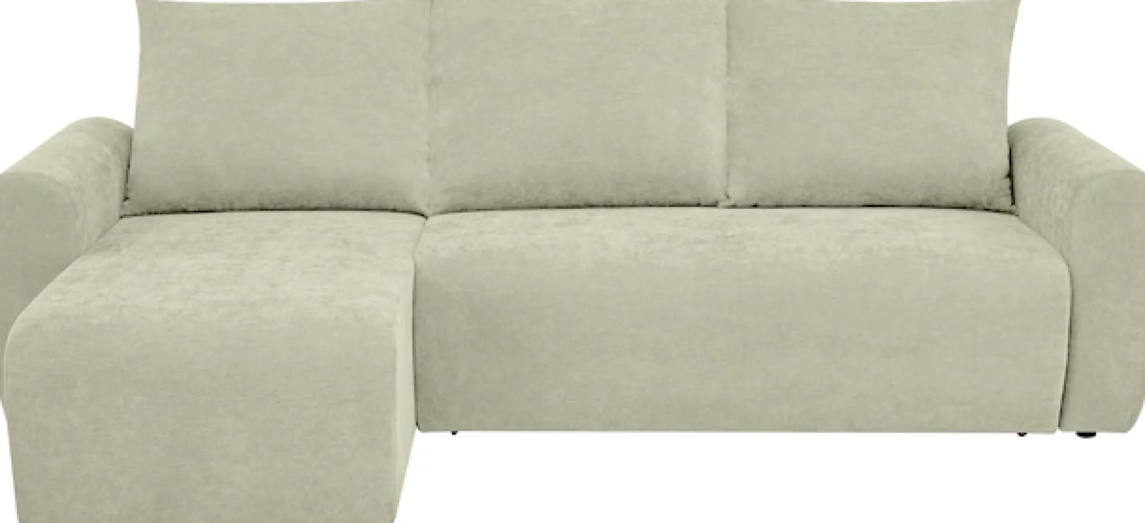 Home affaire Ecksofa »Nortrud-Uni, 241 cm, L-Form, mit Schlaffunktion u. Bettkasten« Recamiere rechts / links montierbar, Feinstruktur-Bezug