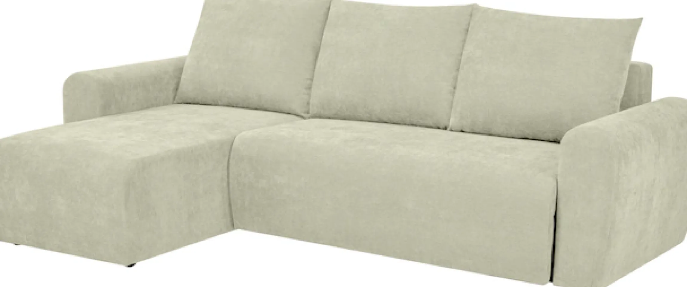 Home affaire Ecksofa »Nortrud-Uni, 241 cm, L-Form, mit Schlaffunktion u. Bettkasten« Recamiere rechts / links montierbar, Feinstruktur-Bezug
